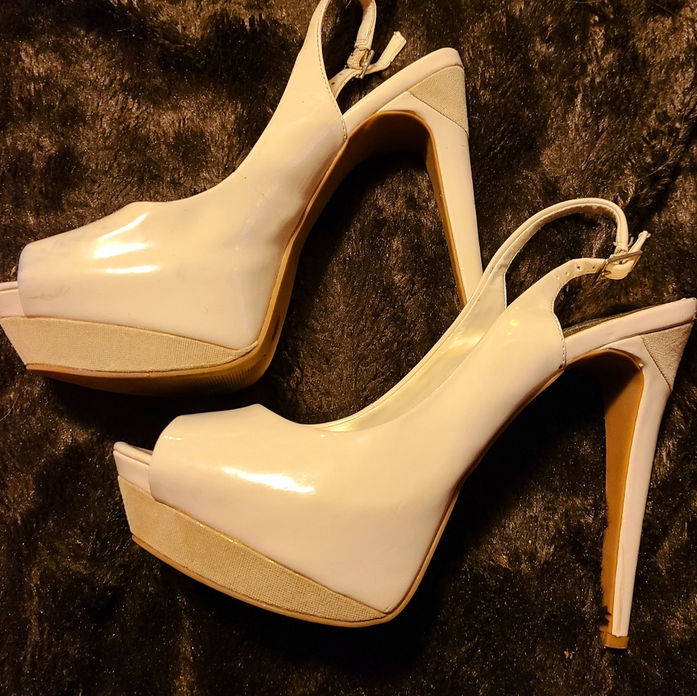 Jessica Simpson Open Toe Platform Stilettos